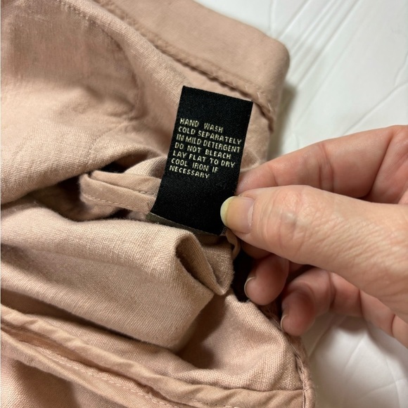 Diane Gilman DG2 Linen Blend Boyfriend Blazer Peach Plus Size 1X Relaxed Stretch - Picture 5 of 9